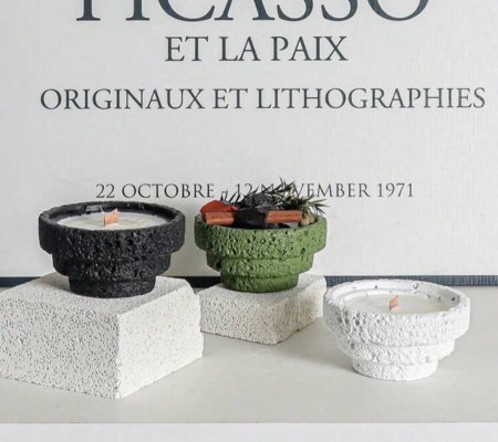 قالب وعاء شمع محفر