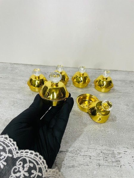 مبخرة مع غطاية راس كريستالي قطر 4.7