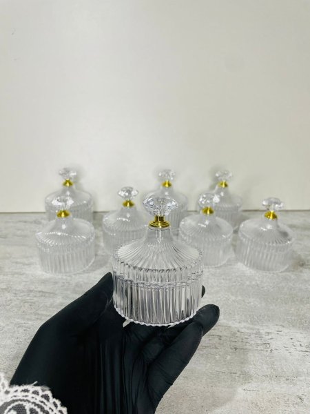 علبة اكريلك كريستالية لصب الشمع