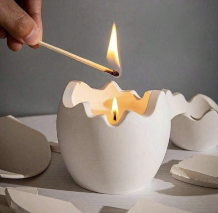 قالب علبة شكل بيضة لصب الشمع او التوزيعات