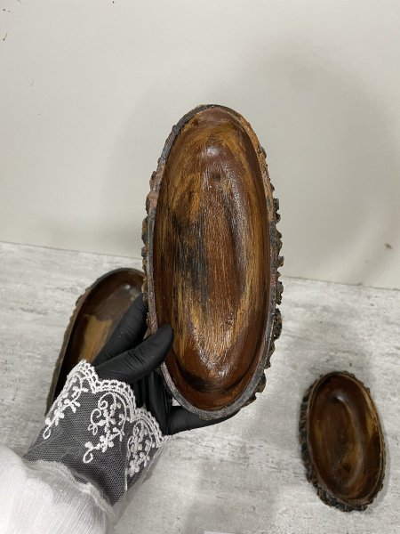 وعاء كونكريت شكل خشبي لصب الشمع 20 سم