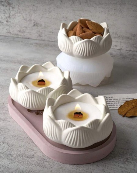 قالب وردة لصب للشمع